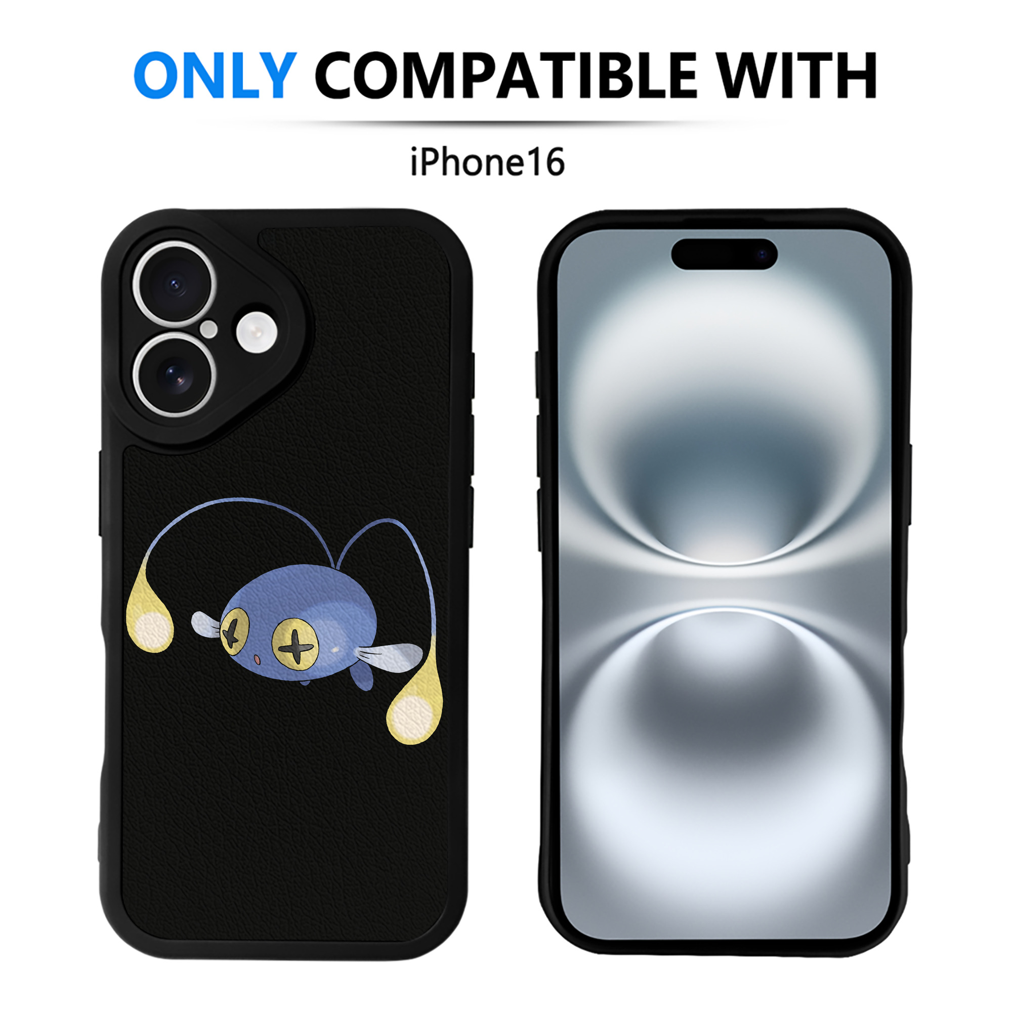 （画像用） ポケットモンスター Pokémon 【iPhone 16シリーズ対応】シリコンスマホケース（レザー調） 材質：シリコン